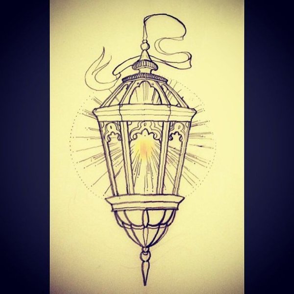 Новогодний фонарик на прозрачном фоне