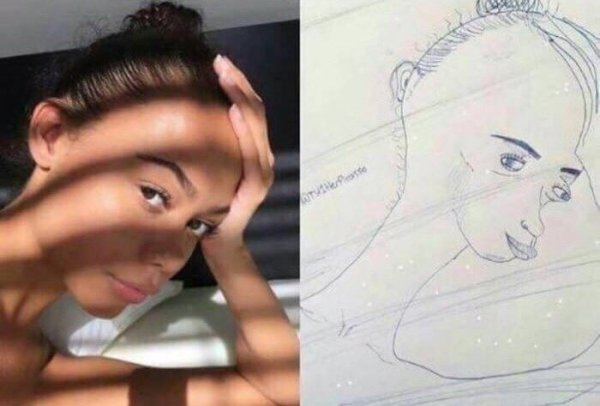 Девушка рисунок для срисовки для начинающих