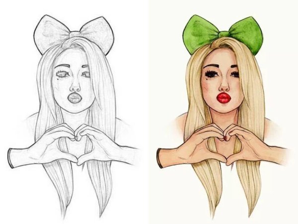 Картинки для срисовки парень и девушка