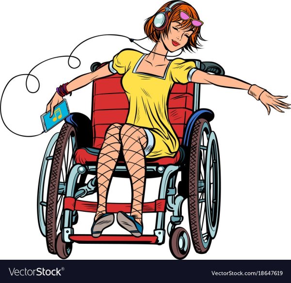 Человек на инвалидной коляске арт