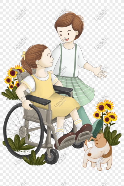 Дети инвалиды иллюстрация