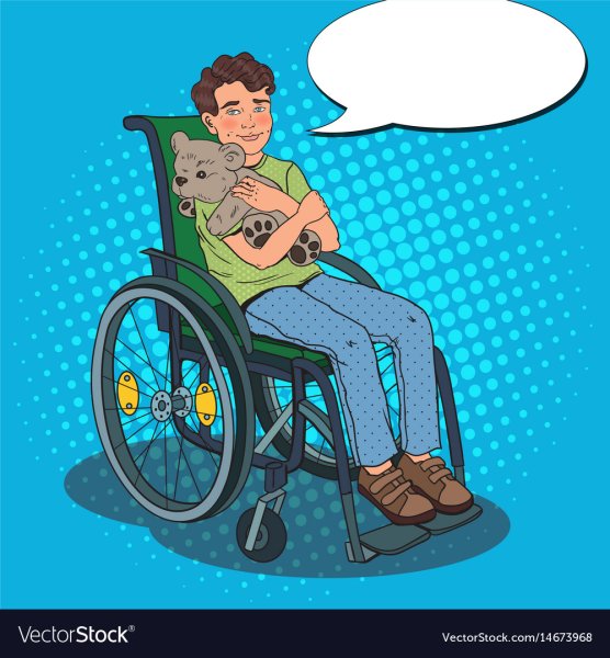 Человек в инвалидном кресле арт