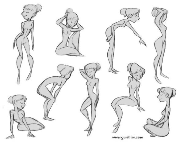 Красивые позы для рисования