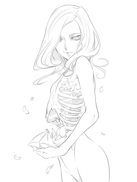 Силуэт лежащей женщины