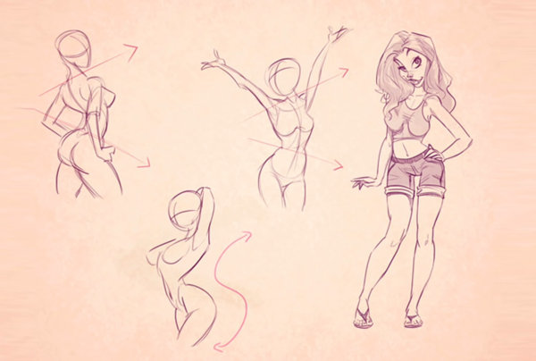 Позы для рисования сидя