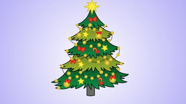 Елка карандашом