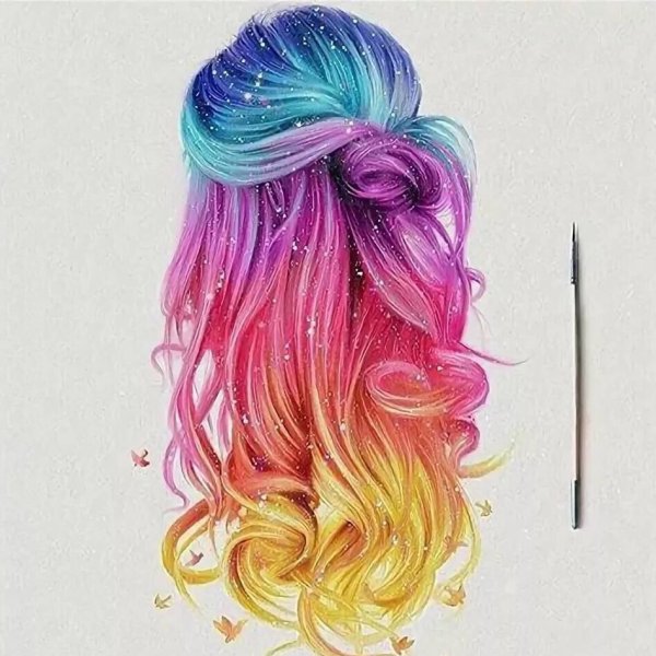Разноцветные волосы