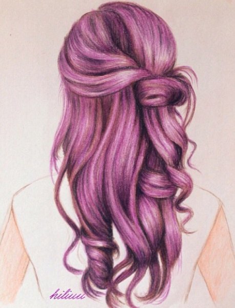 Красивые волосы нарисованные
