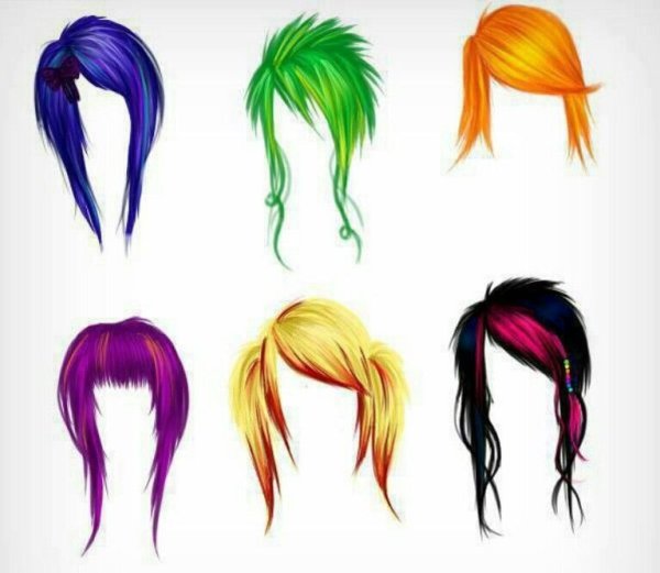 Разные волосы для рисования
