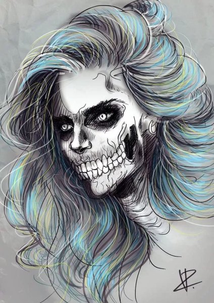 Полу человек полу скелет