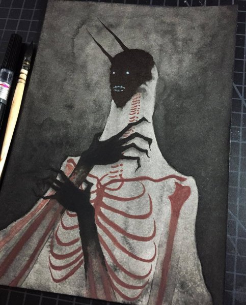 Странные рисунки гуашью