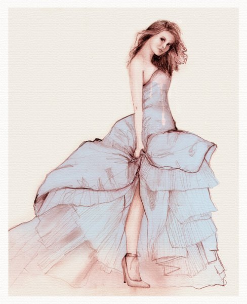 Рисовать девушку в платье