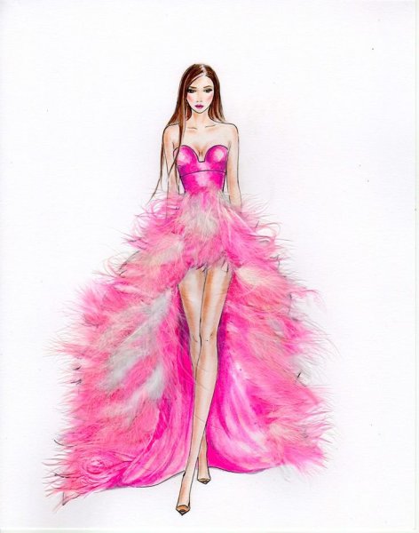 Модели для рисования платьев