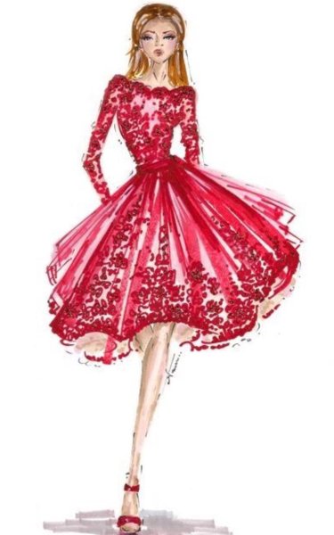 Эскизы платьев