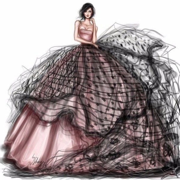 Нарисованное Кривое платье
