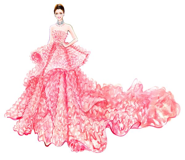Платье рисунок карандашом