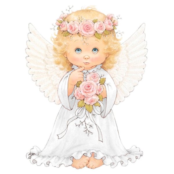 Ангелочек рисунок на белом фоне