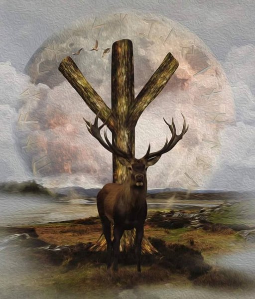 Скандинавская мифология руна Альгиз