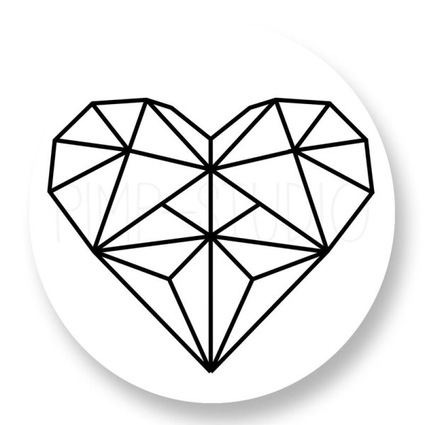 Сердце из геометрических фигур