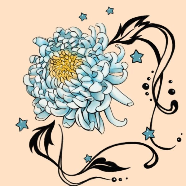 Стилизованные хризантемы