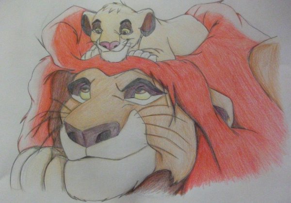 Раскраска Король Лев Симба взрослый