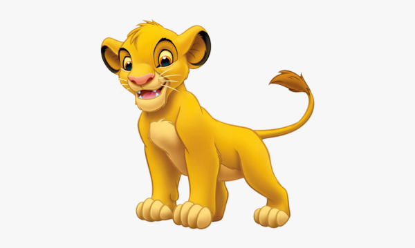 Раскраска Король Лев Симба и Нала