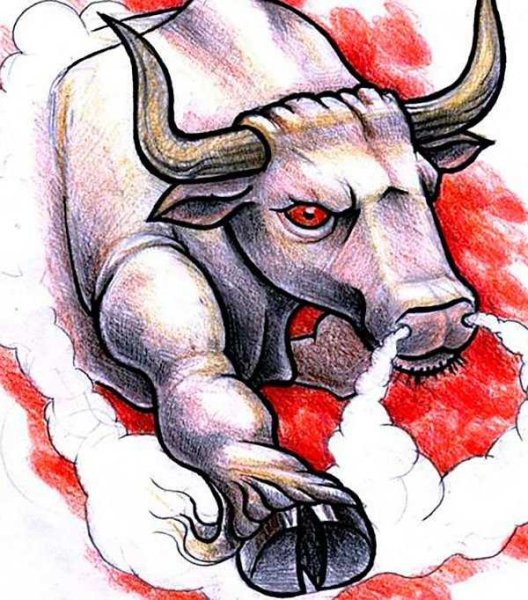 Бык арт тату