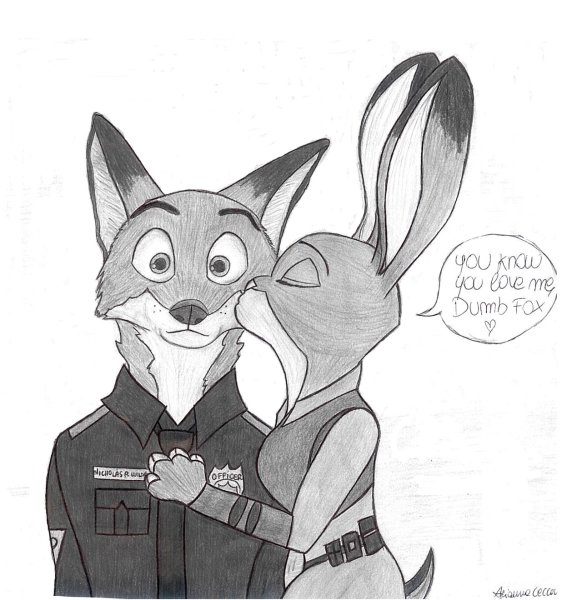 Джуди Хопс лиса скетч