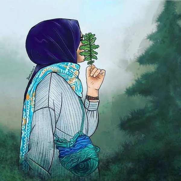 Мусульманка карандашом