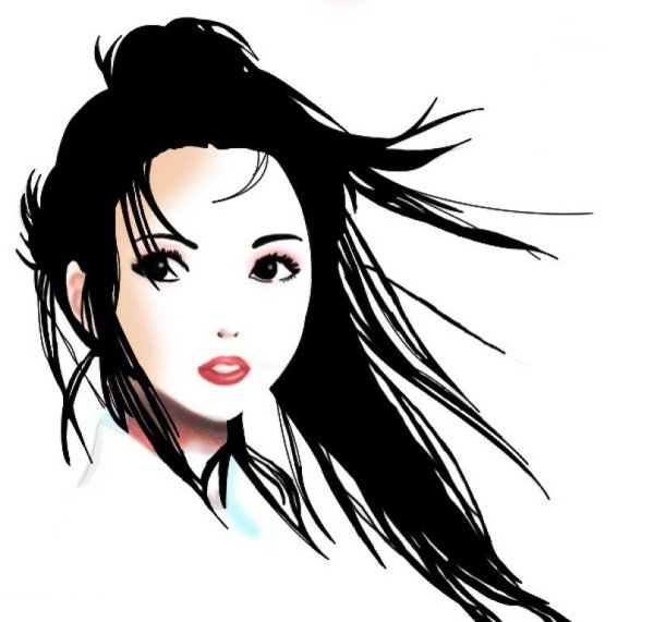 Японка карандашом