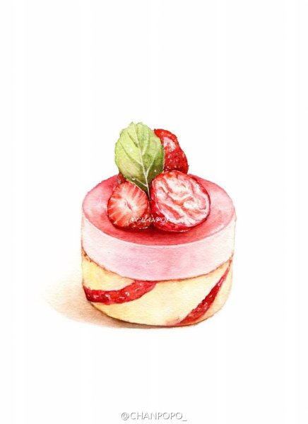 Кондитерские изделия акварель