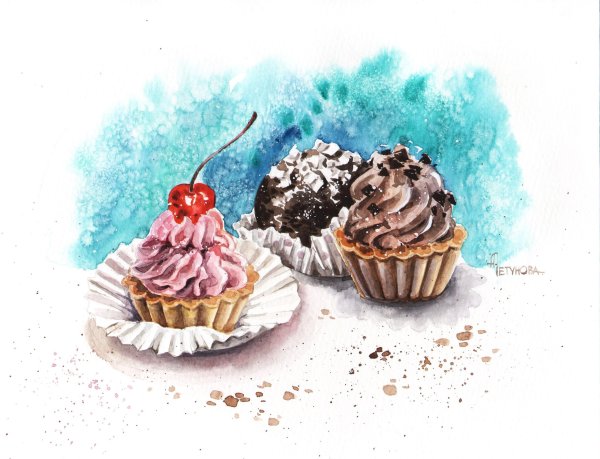 Акварельные сладости