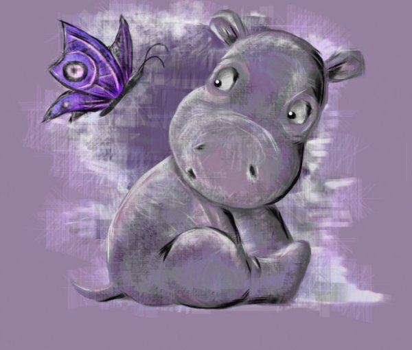 Милые бегемотики мультяшные