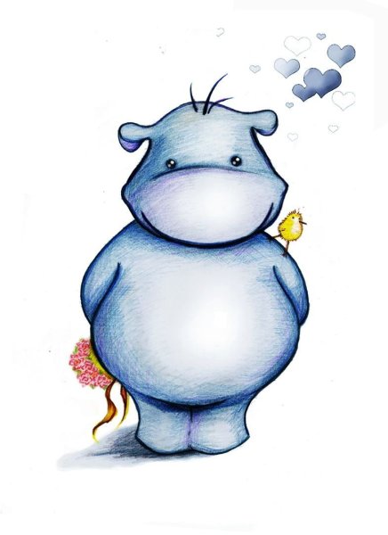 Бегемотик мультяшный