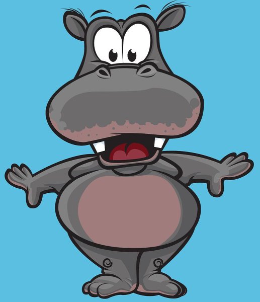 Бегемотик с цветочком