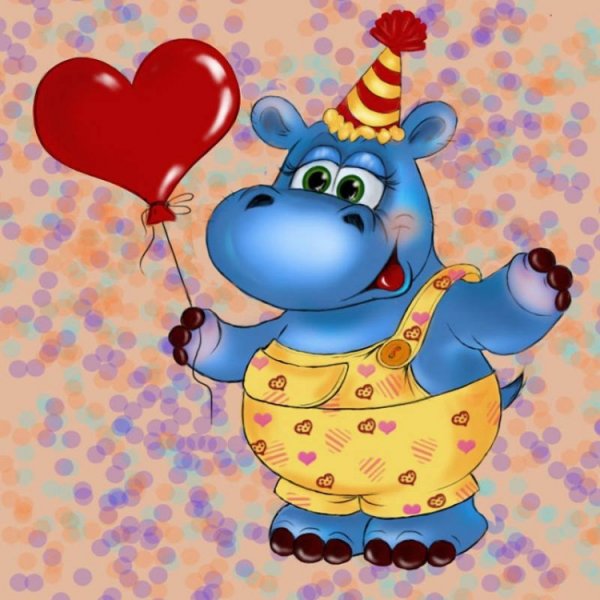 Прикольный Бегемотик