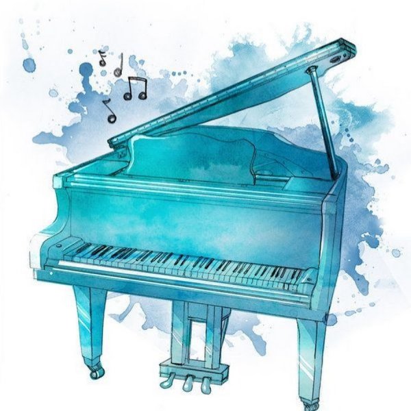Фортепиано акварель