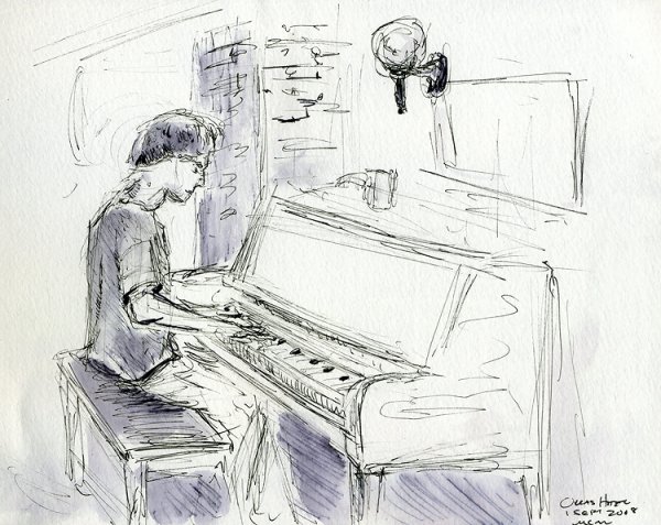 Пианино набросок
