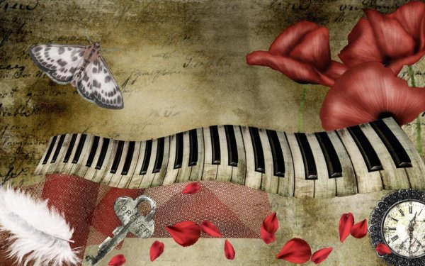 Клавиши фортепиано в живописи
