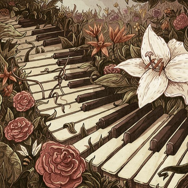 Цветы и Ноты живопись