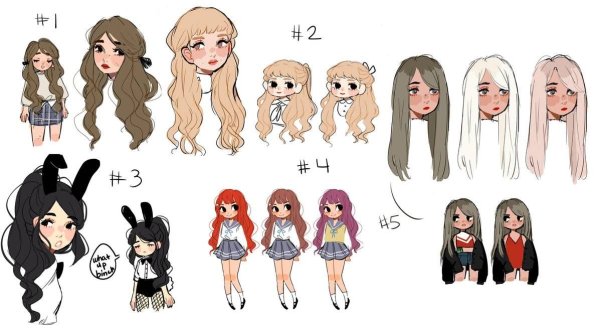 Стили рисования персонажей ОС