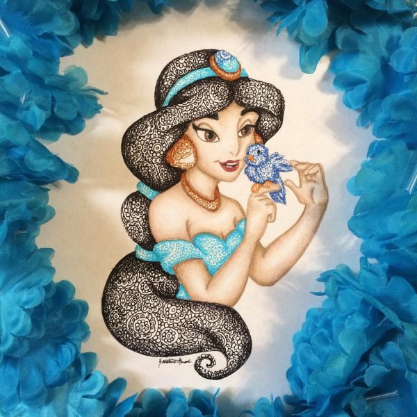 Нарисовать принцессу Жасмин