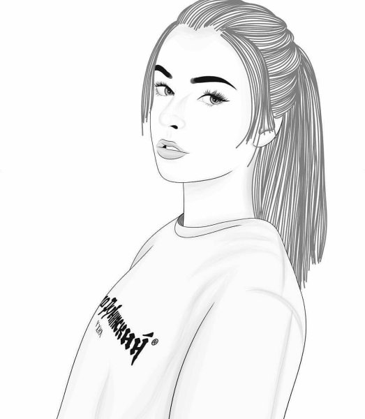 Крутые девушки карандашом