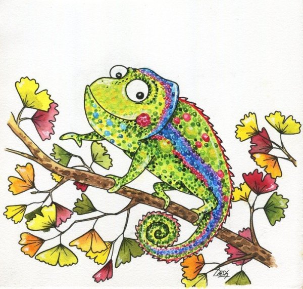 Хамелеон арт