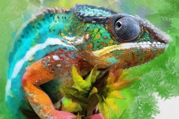 Хамелеон пуантилизм