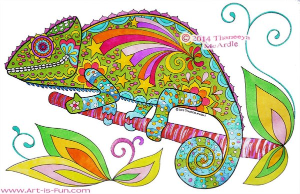 Хамелеон арт