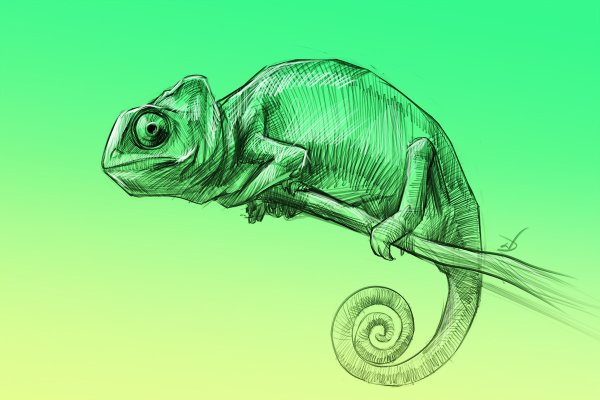 Рисование хамелеона