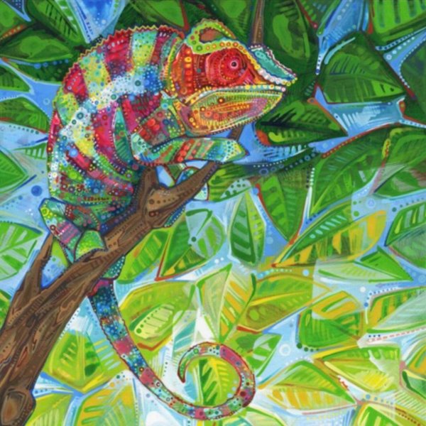 Хамелеон живопись