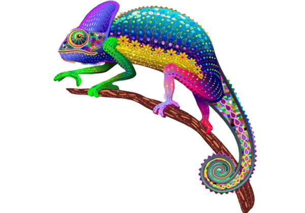 Рисование хамелеона