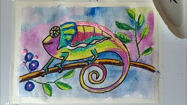 Стилизованный хамелеон